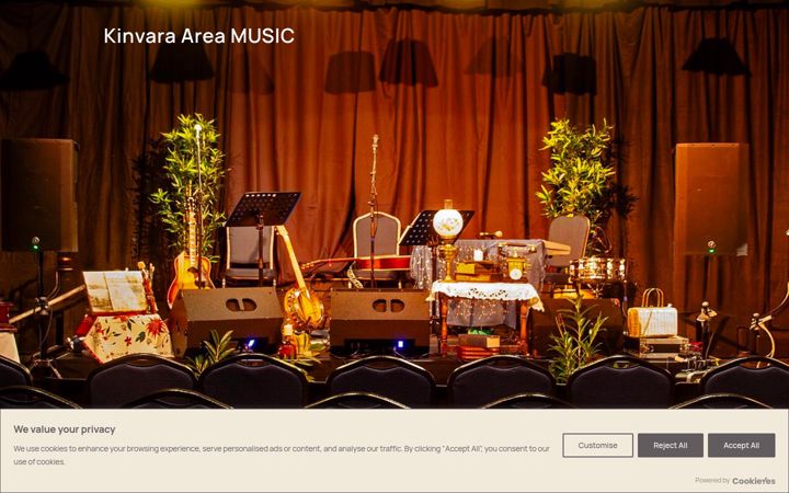 Screenshot of kinvaramusic.com