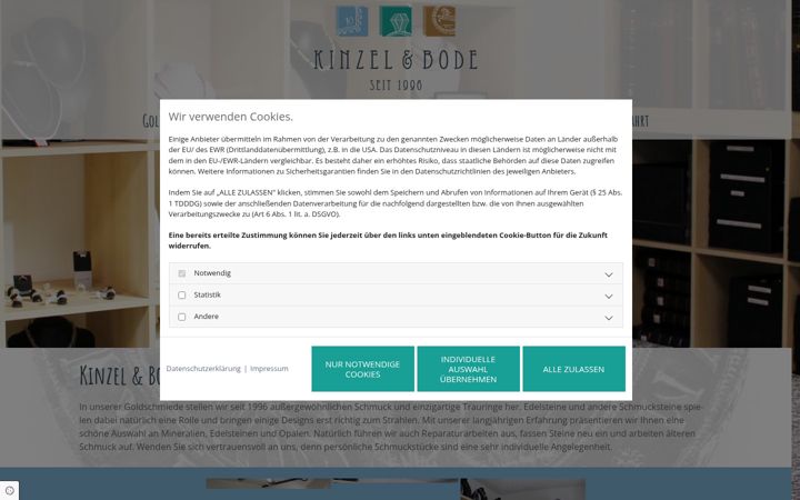 Screenshot of kinzel-bode.de