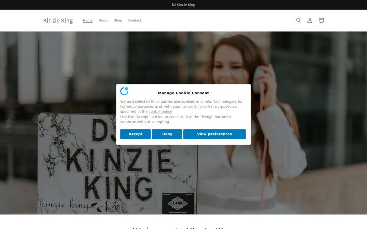 Screenshot of kinzieking.com