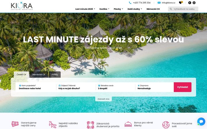 Screenshot of kiora.cz