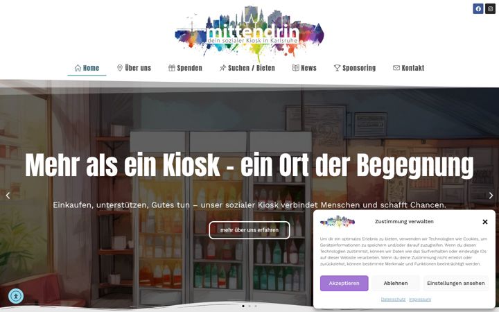 Screenshot of kiosk-mittendrin.de