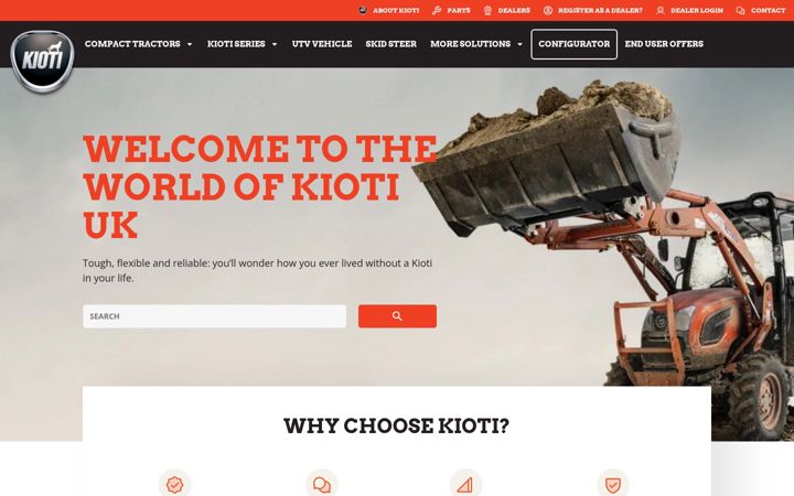 Screenshot of kioti-uk.com