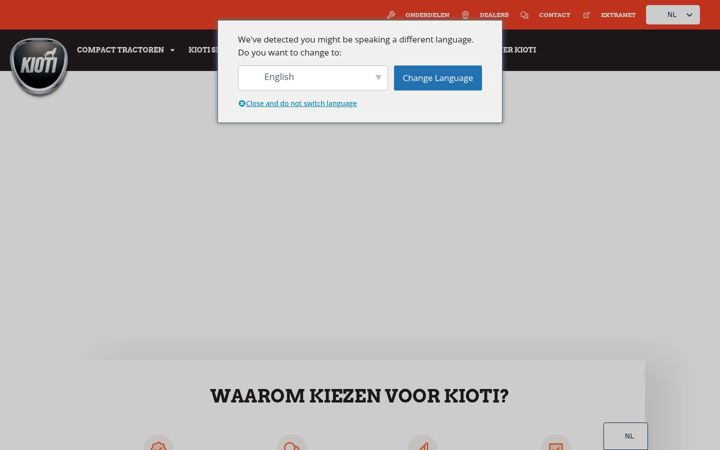 Screenshot of kiotibenelux.nl