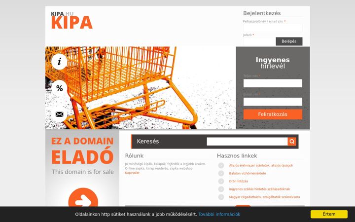 Screenshot of kipa.hu