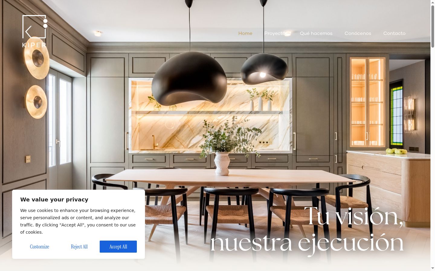 Screenshot of the consent banner shown before any interaction