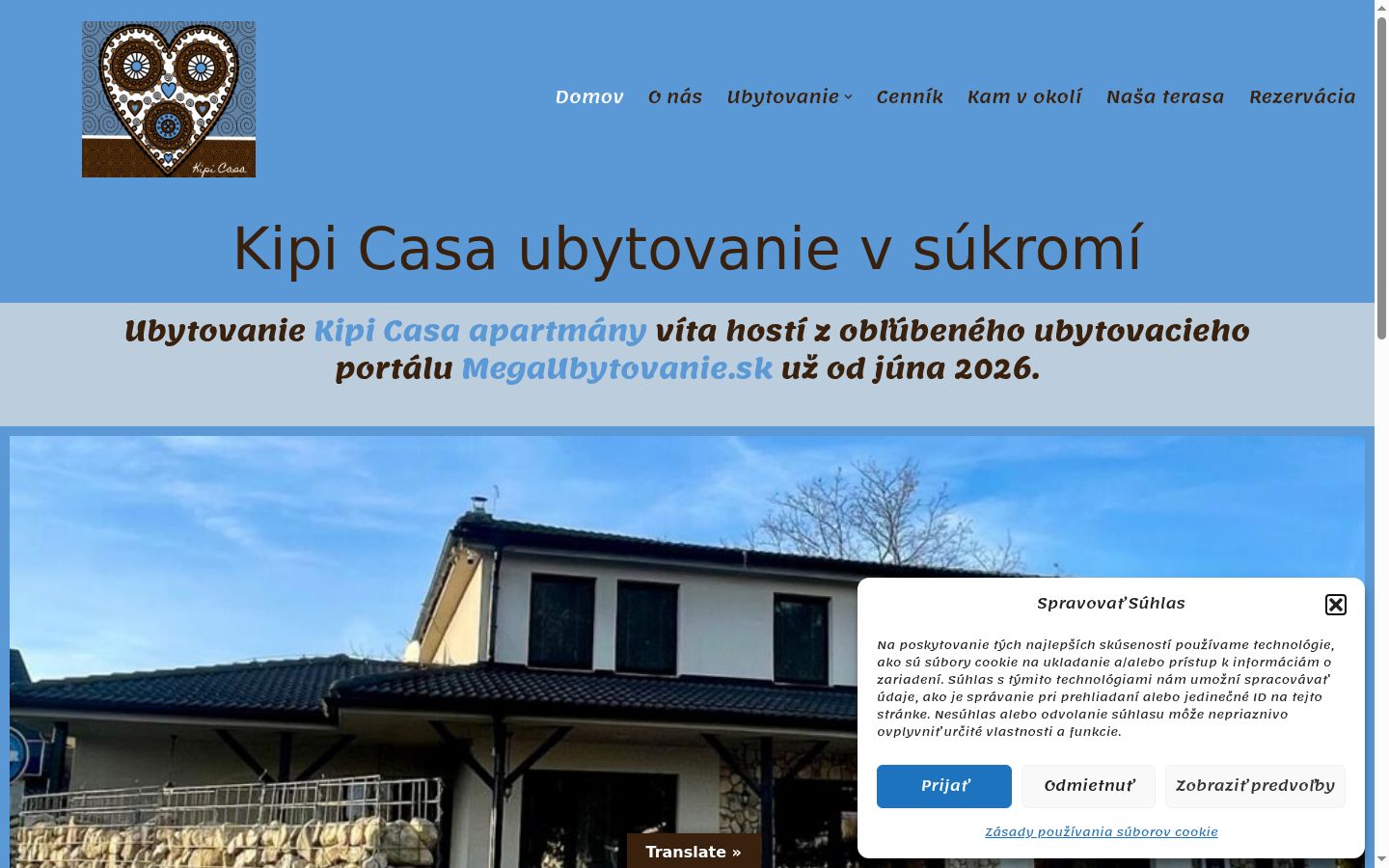 Posnetek zaslona pasice za privolitev, prikazane pred kakršno koli interakcijo