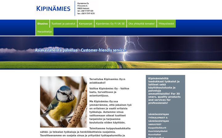 Screenshot of kipinamies.com