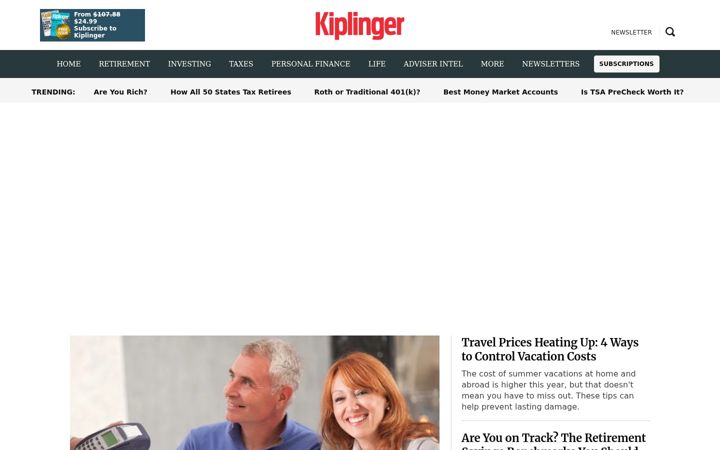 Snimka zaslona za kiplinger.com
