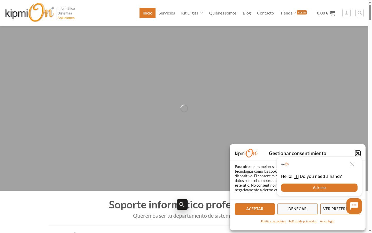 Snímka obrazovky banera súhlasu zobrazeného pred akoukoľvek interakciou