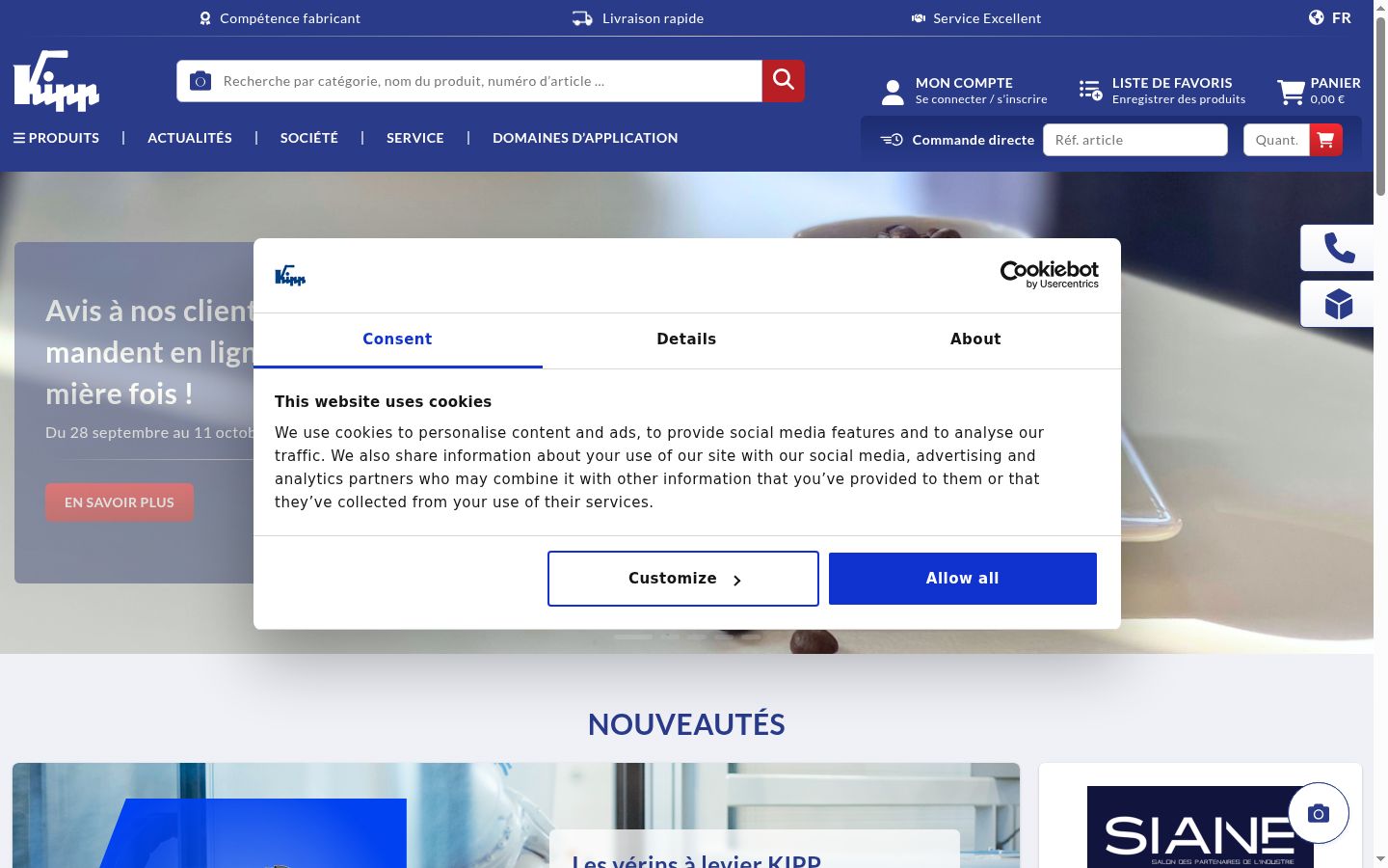 Snímka obrazovky banera súhlasu zobrazeného pred akoukoľvek interakciou
