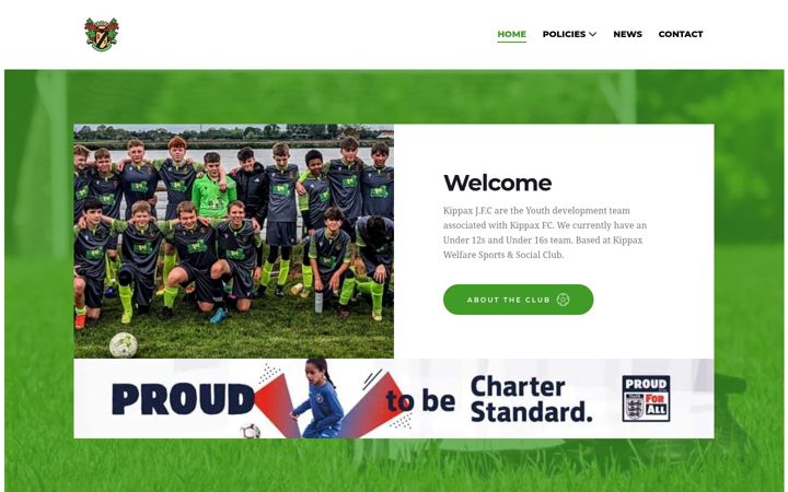 Screenshot of kippaxjfc.co.uk