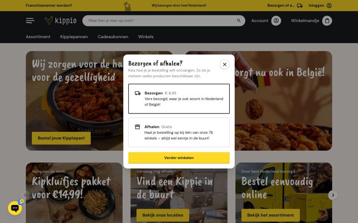Screenshot of kippie.nl