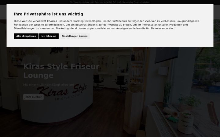 Screenshot of kira-friseur.de
