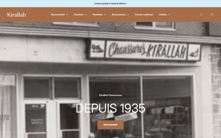 Screenshot of kirallahchaussures.com