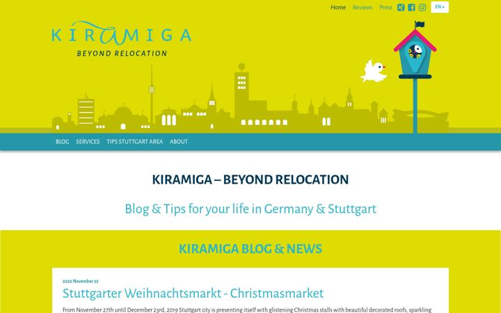 Screenshot of kiramiga.com