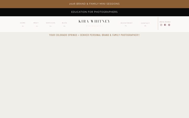 Screenshot of kirawhitney.com