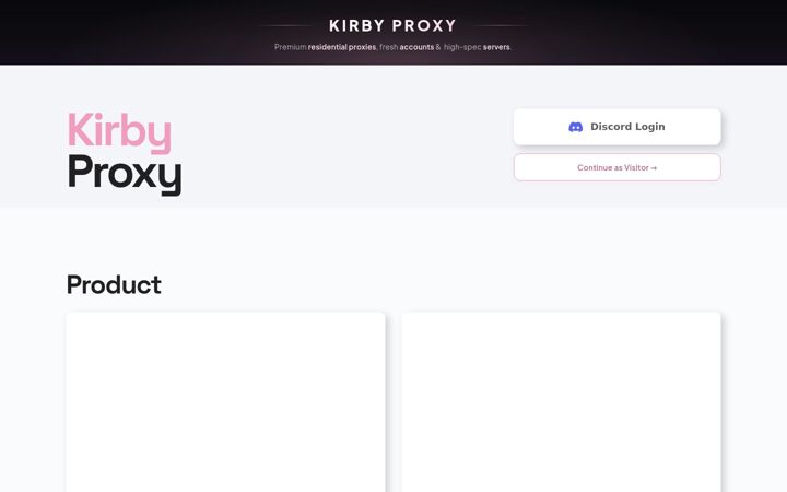 Screenshot of kirbyproxy.com