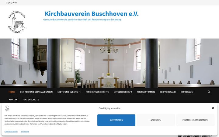 Screenshot of kirchbauverein-buschhoven.de