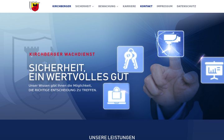 Screenshot of kirchberger-wachdienst.de