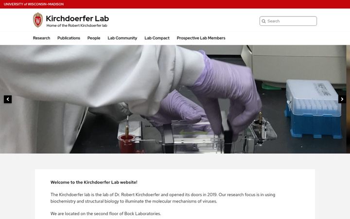 Skærmbillede af kirchdoerferlab.wisc.edu