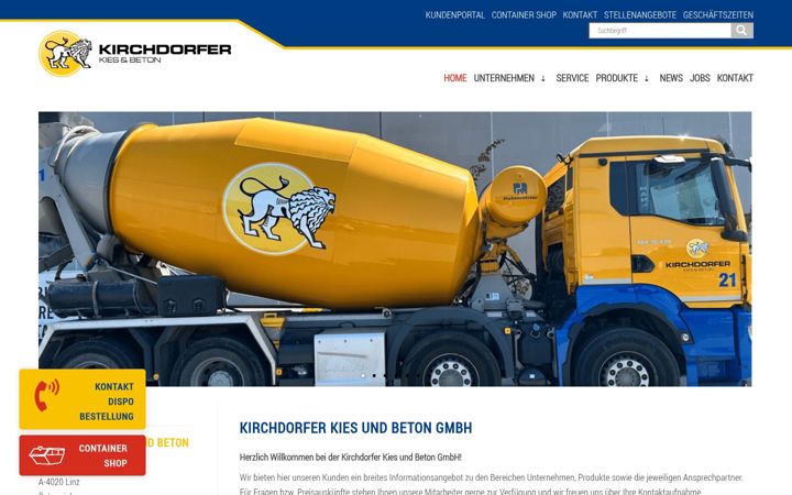 Screenshot of kirchdorfer-beton.at