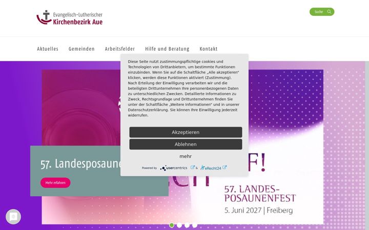 Screenshot of kirche-aue.de