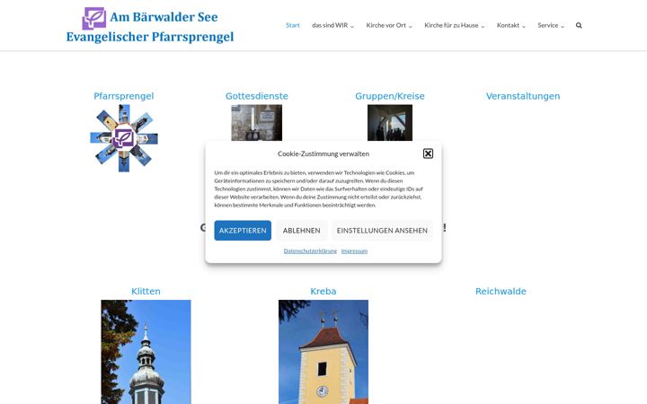 Screenshot of kirche-baerwalder-see.de