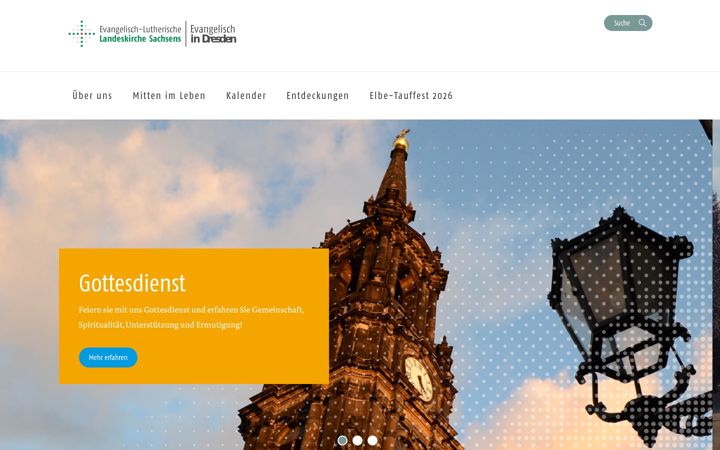 Screenshot of kirche-dresden.de