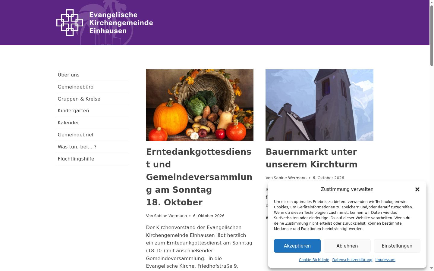 Ekrānuzņēmums ar piekrišanas baneri, kas tika rādīts pirms jebkādas mijiedarbības