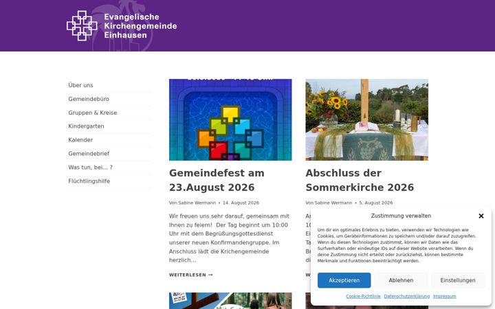 Screenshot of kirche-einhausen.de
