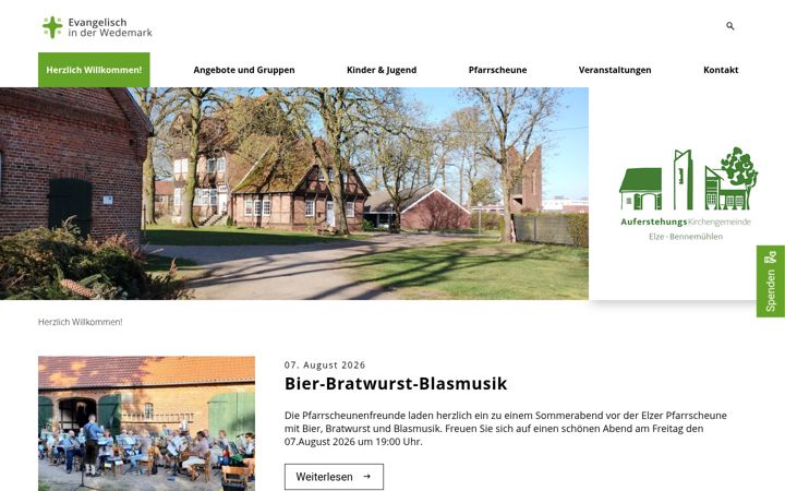 Screenshot of kirche-elze.de