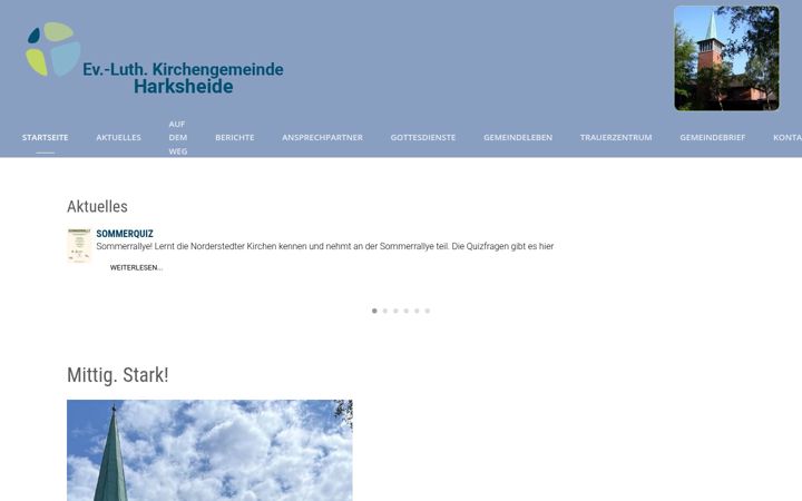 Screenshot of kirche-harksheide.de