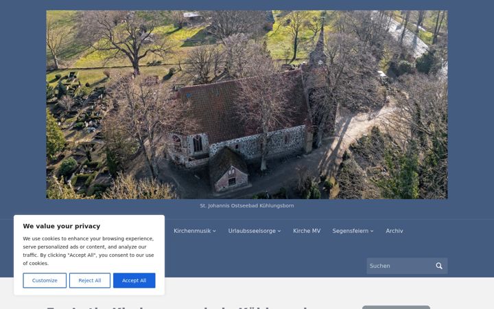 Screenshot of kirche-kuehlungsborn.de