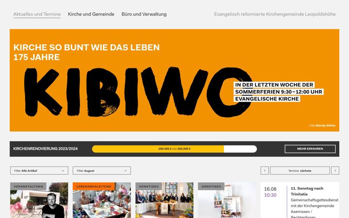 Screenshot of kirche-leo.de