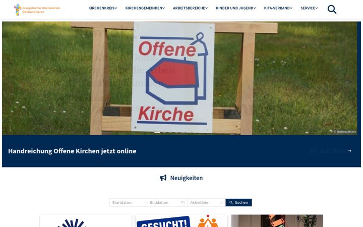 Screenshot of kirche-oderland-spree.de