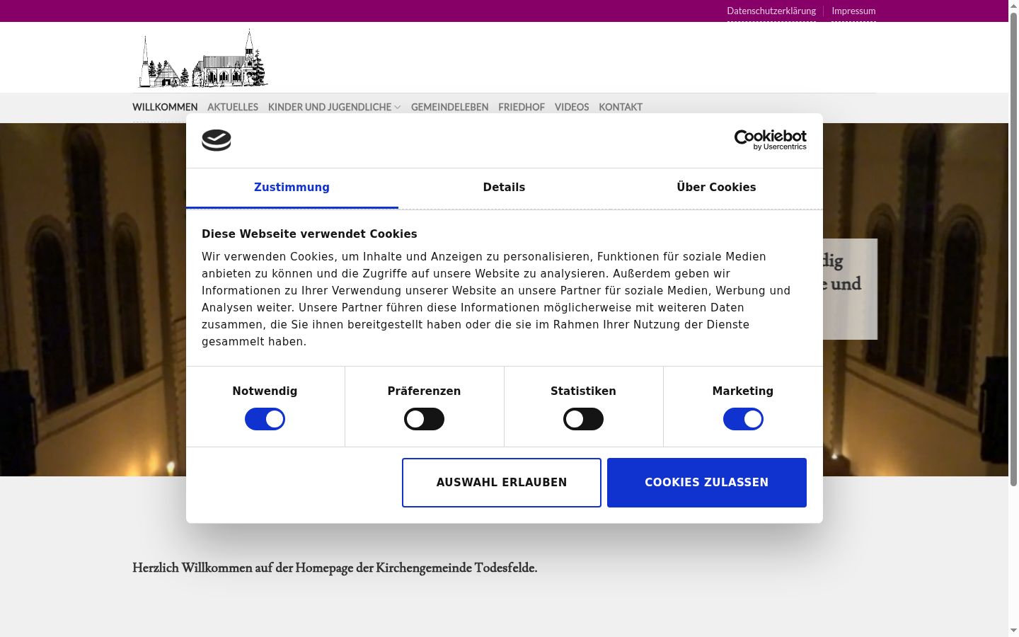 Ekraanipilt nõusolekubännerist, mida näidati enne mis tahes suhtlust
