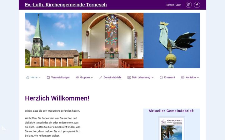 Screenshot of kirche-tornesch.de