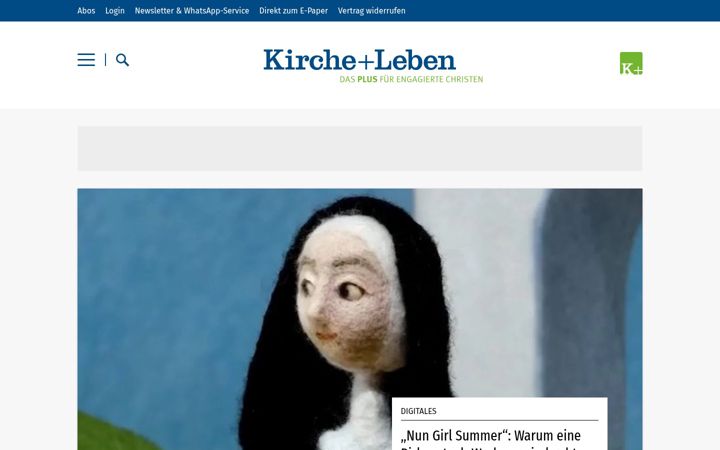 Screenshot of kirche-und-leben.de