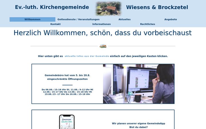 Screenshot of kirche-wiesens.de