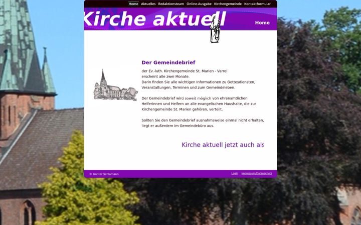 Screenshot of kircheaktuell-varrel.de