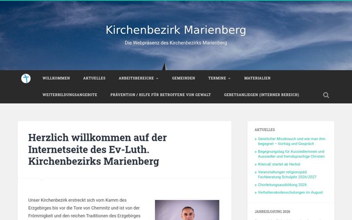 Screenshot of kirchenbezirk-marienberg.de