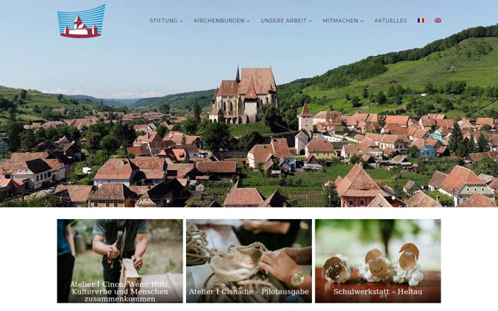 Screenshot of kirchenburgen.org