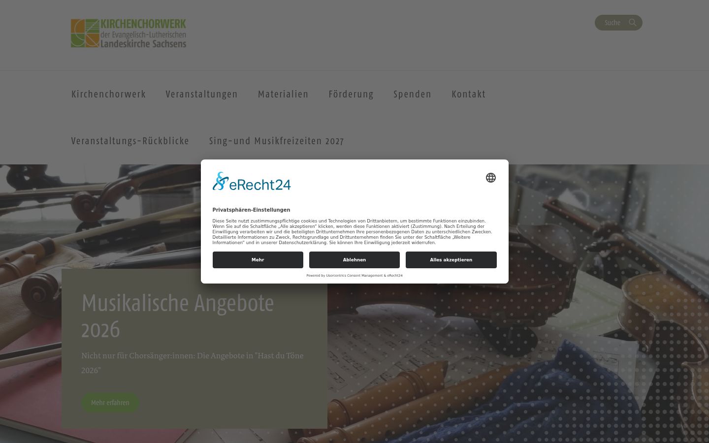 Captura de ecrã do banner de consentimento apresentado antes de qualquer interação