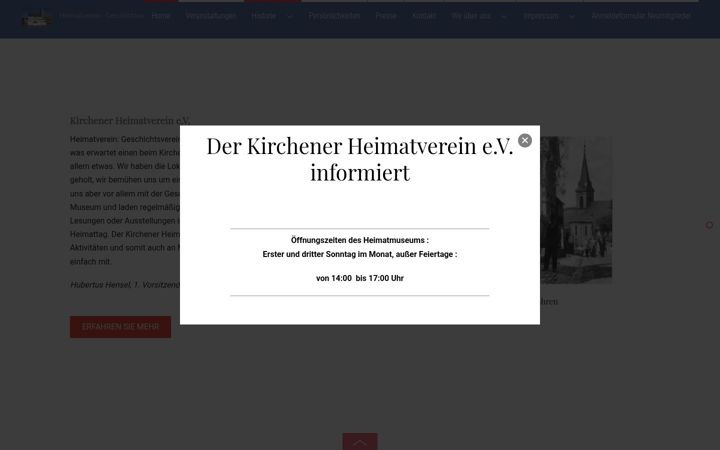 Screenshot of kirchener-heimatverein.de