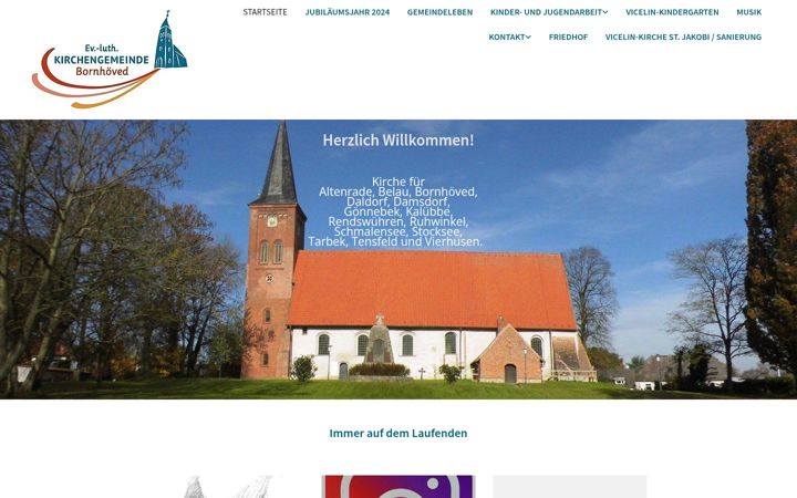 Screenshot of kirchengemeinde-bornhoeved.de