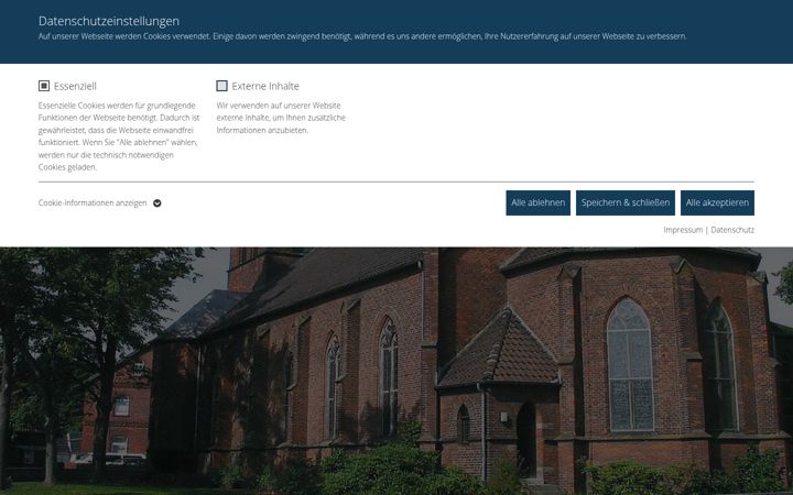 Screenshot of kirchengemeinde-dankersen.de