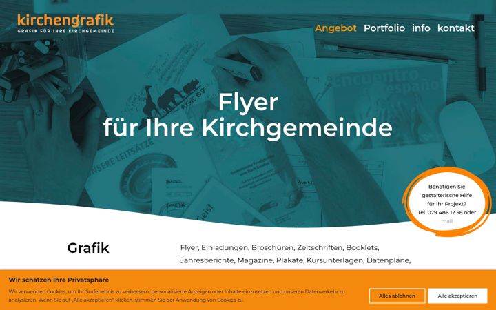 Screenshot of kirchengrafik.ch