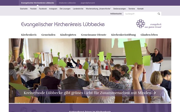 Screenshot of kirchenkreis-luebbecke.de