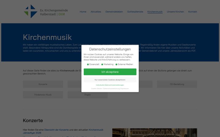 Screenshot of kirchenmusik-halberstadt.de