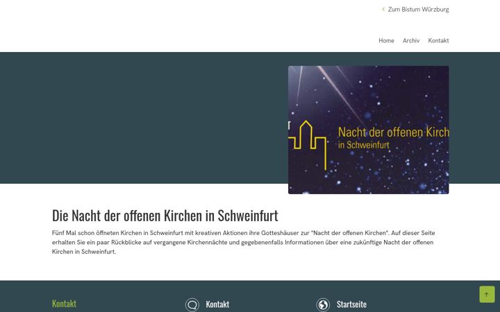 Screenshot of kirchennacht-schweinfurt.de
